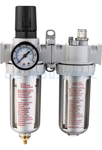 Bộ lọc AFRL80 có đồng hồ đo áp suất và bộ điều chỉnh áp suất  Dầu bôi trơn 1/4